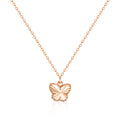 B&B Gold 14K Mini Bubble Cutting Butterfly Chain Necklace NPN40774