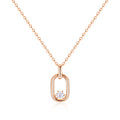 B&B Gold 14K Volume Oval Cubic Chain Necklace NPN40780