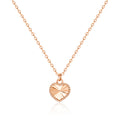 BNBGold 18K Mini Bubbles Cut Heart Chain Necklace NPN40773
