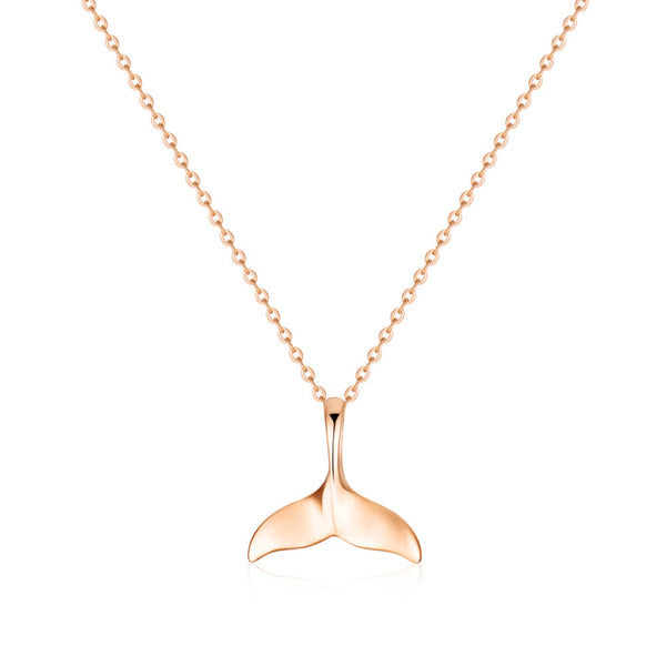 B&B Gold (May Best) 18K Volume Lucky Whale Tail Chain Necklace M NPN40775