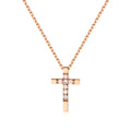 AirbnbGold 14K Simple Cubic Cross Pendant NPP40628