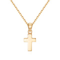 AirbnbGold 14K Classic Simple Square Cross Pendant S NPP40636