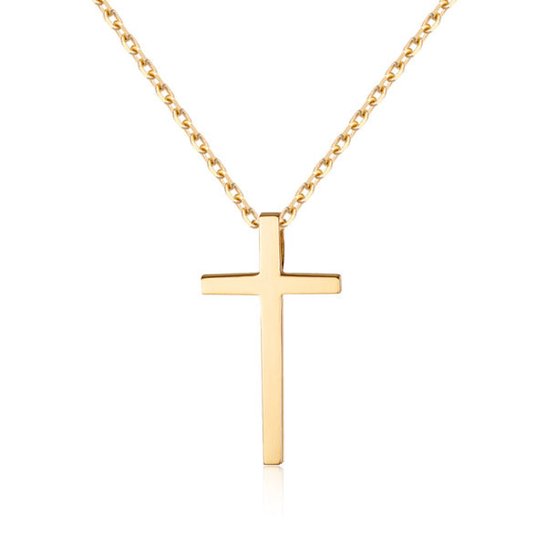 BNBGold 14K Simple Minza Cross Pendant S NPP40638