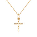 AirbnbGold 14K Round Unit Cross Pendant M NPP40640