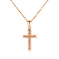 B&B Gold 18K Bubbleline Cut Cross Pendant NPP40621