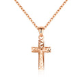 AirbnbGold 18K Simple Cutting Cross Pendant NPP40623