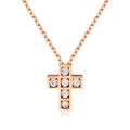 B&B Gold 18K Square Cubic Cross Pendant M NPP40624