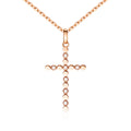 AirbnbGold 18K Front Cubic Round Cross Pendant L NPP40626