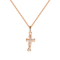 AirbnbGold 18K Double Twist Cross Pendant NPP40630