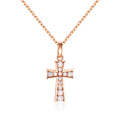 BnbGold 18K Antique Stone Cross Pendant NPP40631