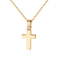 BnBGold 18K Classic Simple Square Cross Pendant M NPP40635