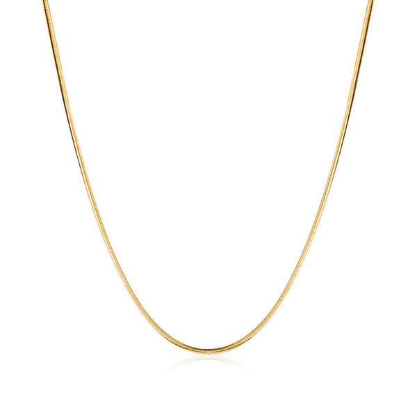 BnBGold 18K Glossy 1.2mm Snake Chain Necklace IRN40648