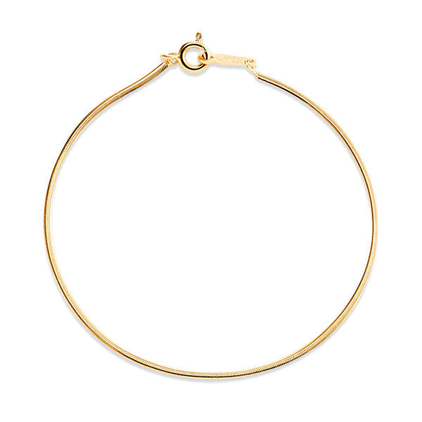 AirbnbGold 14K glossy 1.2mm snake chain bracelet IRB40645