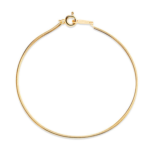 AirbnbGold 14K glossy 1.2mm snake chain bracelet IRB40645
