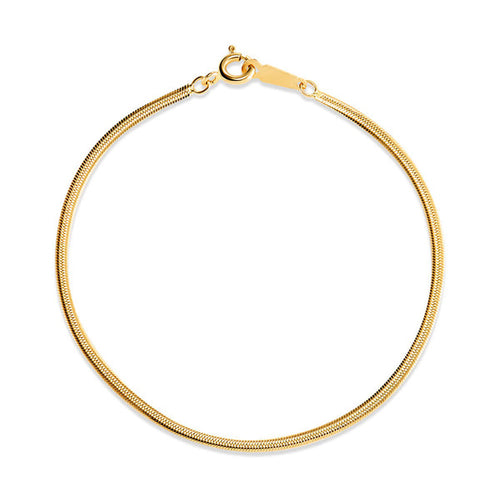 AirbnbGold 14K Glossy 2mm Snake Chain Bracelet IRB40647
