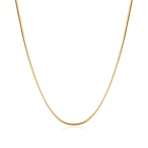 AirbnbGold 14K Glossy 1.2mm Snake Chain Necklace IRN40648