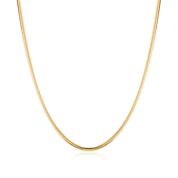AirbnbGold 14K Glossy 2mm Snake Chain Necklace IRN40650