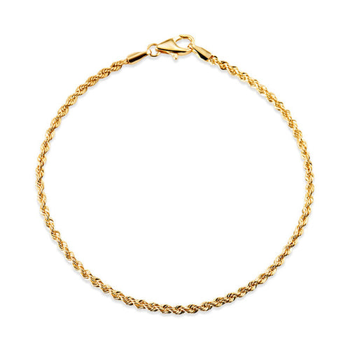 AirbnbGold 14K Glam 1.8mm Twist Italian Chain Bracelet IRB40656
