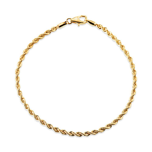 AirbnbGold 14K Glam 2.3mm Twist Italian Chain Bracelet IRB40657