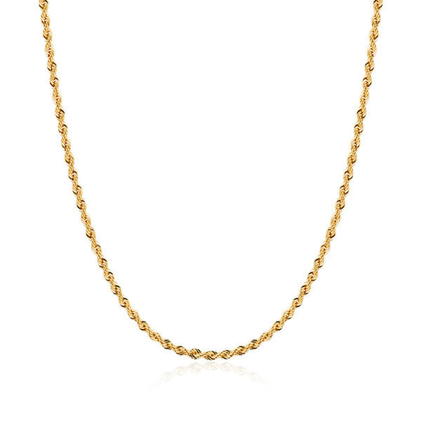 AirbnbGold 14K Glam 2.3mm Twist Italian Chain Necklace IRN40659