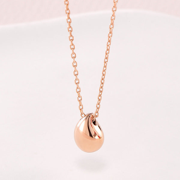 AirbnbGold 18K Tearing Water Droplet Gold Ball Chain Necklace JNN40946