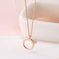 B&B Gold 14K Mini Cubic Wedding Ring Chain Necklace JNN40951