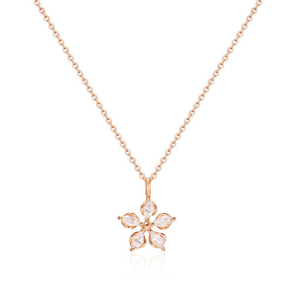 B&B Gold 18K Blue May Eden Glow Cubic Chain Necklace MNN41019