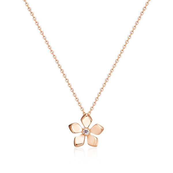 BNB Gold May Best 18K Blueume Twinkle Flower Chain Necklace MNN41021