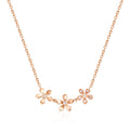 V&B Gold 18K BlueMe Twinkle Drop Flower Chain Necklace MNN41022