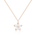 18K Blue Me Bloom Flower Cubic Chain Necklace MNN41026