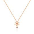 B&B Gold 18K Blue Mae Tiny Daisy Cubic Chain Necklace SNN41044