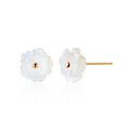 BnbGold 14K Blue Me Flower Rose Bead Necklace Pair PNE40996