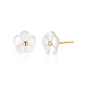 AirbnbGold 14K Blue Moon Flower Anemone Bead Earrings PNE41003