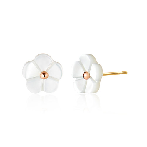 AirbnbGold 14K Blue Moon Flower Anemone Bead Earrings PNE41003