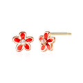 AirbnbGold 14K Blue Moon Red Daisy Curb Necklace Pair MNE41006