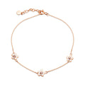 BnbGold 14K Blue Mist White Daisy Cubic Chain Bracelet MNB41013