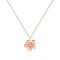 B&B Gold 14K Blueme Floral Daisy Cubic Chain Necklace MNN41015