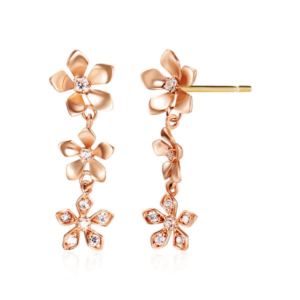 AirbnbGold 5月最佳 14K BlueMe Twinkling Drop Flower Earrings Pair MNE41020