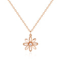 B&B Gold 14K Blue Bloom Flora Volume Cubic Chain Necklace SNN41048
