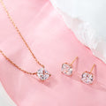 VbnbGold 14K Shine Cushion Cut Cubic Jewelry Set MNC40761