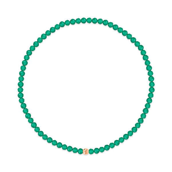 BnBGold 14K petite cutting ball green onyx wish bracelet CHB41119