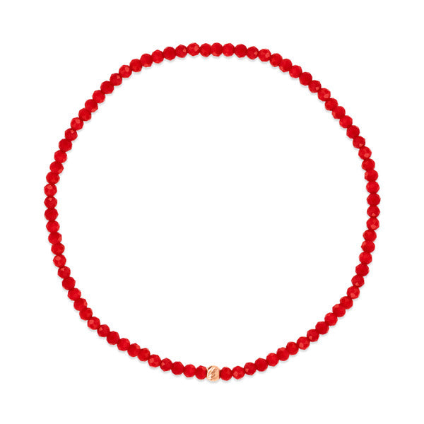 BnbGold 14K petite cutting ball coral wish bracelet CHB41117