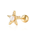 AirbnbGold 14K Marine Dream Pearl Coral Piercing One Side JAE41487