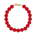 VNBI Gold 14K Red Pearl Stud Bracelet 8mm IGB41515