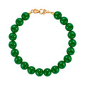 14K Green Jade Stud Bracelet