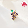 B&B Gold Same Day Shipping 14K Fruity Pop Grape Fruit Piercing One Side JAE41825
