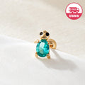 B&B Gold Same Day Shipping 14K Black Eye Aqua Turtle Turtle Piercing One Side JAE41835