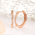 BnbGold 18K slim cubic buckle one-touch ring earrings pair PNE41902