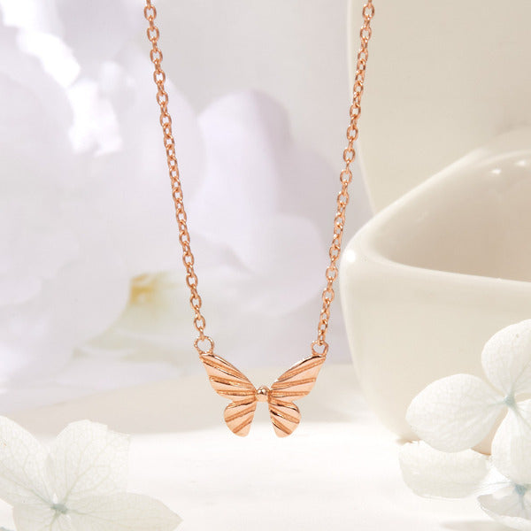 BnbGold 14K Butterfly Cutting Chain Necklace JNN41911