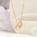 AirbnbGold 14K DoubleCross Pendant Chain Necklace JNN41917